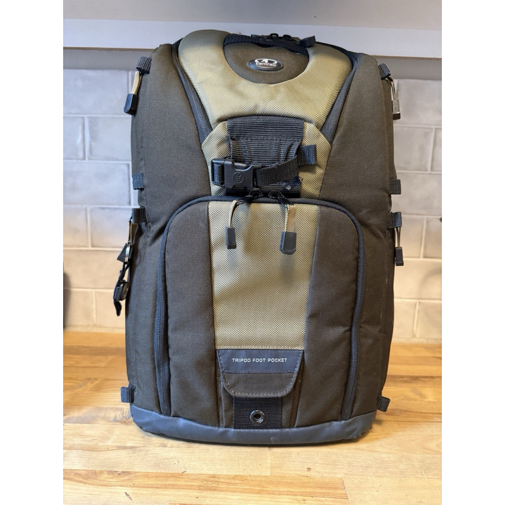 Tamrac 5788 Evolution 8 Photo Sling Camera Bag Backpack Brown/Olive &‎ Tan READ